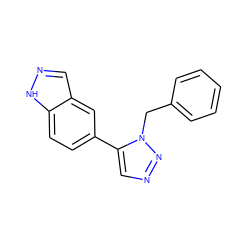 c1ccc(Cn2nncc2-c2ccc3[nH]ncc3c2)cc1 ZINC000147884259