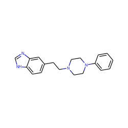 c1ccc(N2CCN(CCc3ccc4[nH]cnc4c3)CC2)cc1 ZINC000040951566