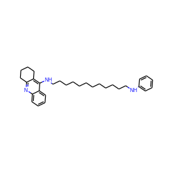 c1ccc(NCCCCCCCCCCCCNc2c3c(nc4ccccc24)CCCC3)cc1 ZINC000049036219