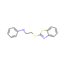 c1ccc(NCCSc2nc3ccccc3s2)cc1 ZINC000001707722