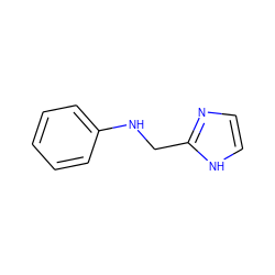 c1ccc(NCc2ncc[nH]2)cc1 ZINC000037483141