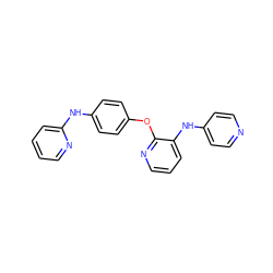 c1ccc(Nc2ccc(Oc3ncccc3Nc3ccncc3)cc2)nc1 ZINC000139040016