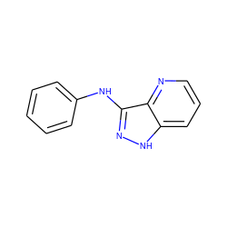 c1ccc(Nc2n[nH]c3cccnc23)cc1 ZINC000118719100