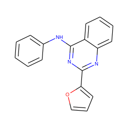 c1ccc(Nc2nc(-c3ccco3)nc3ccccc23)cc1 ZINC000006709925