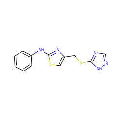 c1ccc(Nc2nc(CSc3ncn[nH]3)cs2)cc1 ZINC000013683603