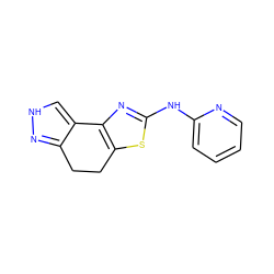 c1ccc(Nc2nc3c(s2)CCc2n[nH]cc2-3)nc1 ZINC000072116333