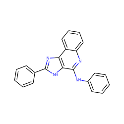 c1ccc(Nc2nc3ccccc3c3nc(-c4ccccc4)[nH]c23)cc1 ZINC000100655655