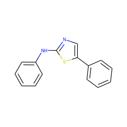 c1ccc(Nc2ncc(-c3ccccc3)s2)cc1 ZINC000000081617