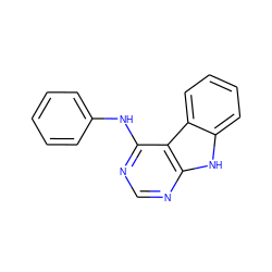 c1ccc(Nc2ncnc3[nH]c4ccccc4c23)cc1 ZINC000013803515