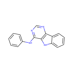 c1ccc(Nc2ncnc3c2[nH]c2ccccc23)cc1 ZINC000101754256