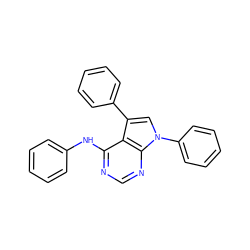 c1ccc(Nc2ncnc3c2c(-c2ccccc2)cn3-c2ccccc2)cc1 ZINC000006062175