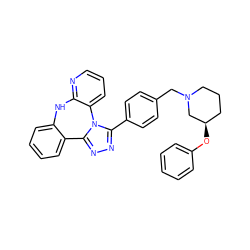 c1ccc(O[C@@H]2CCCN(Cc3ccc(-c4nnc5n4-c4cccnc4Nc4ccccc4-5)cc3)C2)cc1 ZINC000096174121