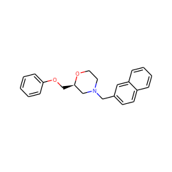 c1ccc(OC[C@@H]2CN(Cc3ccc4ccccc4c3)CCO2)cc1 ZINC000653917152