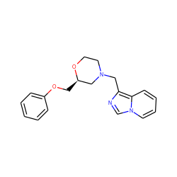 c1ccc(OC[C@@H]2CN(Cc3ncn4ccccc34)CCO2)cc1 ZINC000653725342