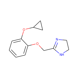 c1ccc(OC2CC2)c(OCC2=NCCN2)c1 ZINC000096934306