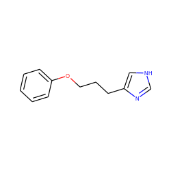 c1ccc(OCCCc2c[nH]cn2)cc1 ZINC000013580346