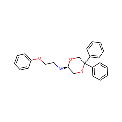 c1ccc(OCCN[C@@H]2COC(c3ccccc3)(c3ccccc3)CO2)cc1 ZINC000103218955