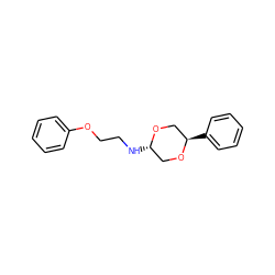 c1ccc(OCCN[C@H]2CO[C@H](c3ccccc3)CO2)cc1 ZINC000103217533