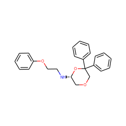 c1ccc(OCCN[C@H]2COCC(c3ccccc3)(c3ccccc3)O2)cc1 ZINC000103221474