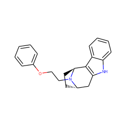 c1ccc(OCCN2[C@H]3CC[C@H]2c2c([nH]c4ccccc24)C3)cc1 ZINC000253752179