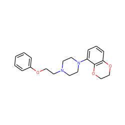 c1ccc(OCCN2CCN(c3cccc4c3OCCO4)CC2)cc1 ZINC000013738298