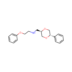 c1ccc(OCCNC[C@@H]2CO[C@@H](c3ccccc3)CO2)cc1 ZINC000040953945