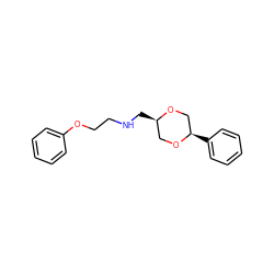 c1ccc(OCCNC[C@@H]2CO[C@H](c3ccccc3)CO2)cc1 ZINC000040829373