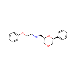 c1ccc(OCCNC[C@@H]2COC[C@H](c3ccccc3)O2)cc1 ZINC000040950887