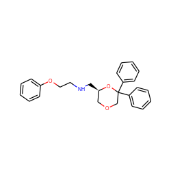 c1ccc(OCCNC[C@@H]2COCC(c3ccccc3)(c3ccccc3)O2)cc1 ZINC000040430957