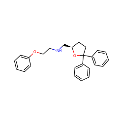 c1ccc(OCCNC[C@H]2CCC(c3ccccc3)(c3ccccc3)O2)cc1 ZINC000073279527