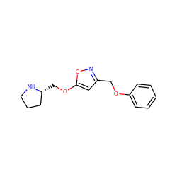 c1ccc(OCc2cc(OC[C@@H]3CCCN3)on2)cc1 ZINC000095554087