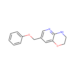 c1ccc(OCc2cnc3c(c2)OCCN3)cc1 ZINC000066112213