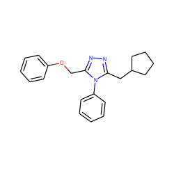 c1ccc(OCc2nnc(CC3CCCC3)n2-c2ccccc2)cc1 ZINC000095593423