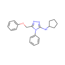 c1ccc(OCc2nnc(NC3CCCC3)n2-c2ccccc2)cc1 ZINC000095595143