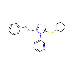 c1ccc(OCc2nnc(SC3CCCC3)n2-c2cccnc2)cc1 ZINC000095595519