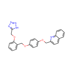 c1ccc(OCc2nnn[nH]2)c(COc2ccc(OCc3ccc4ccccc4n3)cc2)c1 ZINC000028219474