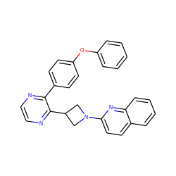 c1ccc(Oc2ccc(-c3nccnc3C3CN(c4ccc5ccccc5n4)C3)cc2)cc1 ZINC000140123501