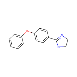 c1ccc(Oc2ccc(C3=NCCN3)cc2)cc1 ZINC000013805936