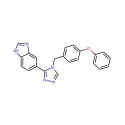 c1ccc(Oc2ccc(Cn3cnnc3-c3ccc4[nH]cnc4c3)cc2)cc1 ZINC000072317050