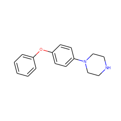 c1ccc(Oc2ccc(N3CCNCC3)cc2)cc1 ZINC000011632570