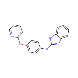 c1ccc(Oc2ccc(Nc3nc4ccccc4[nH]3)cc2)nc1 ZINC000103283511