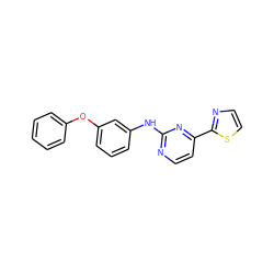 c1ccc(Oc2cccc(Nc3nccc(-c4nccs4)n3)c2)cc1 ZINC000038462894