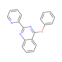 c1ccc(Oc2nc(-c3ccccn3)nc3ccccc23)cc1 ZINC000000521921