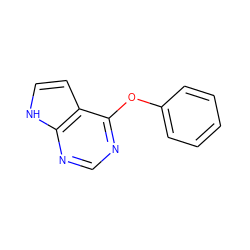 c1ccc(Oc2ncnc3[nH]ccc23)cc1 ZINC000169331058