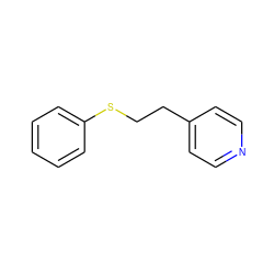 c1ccc(SCCc2ccncc2)cc1 ZINC000000189707