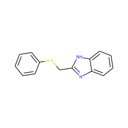 c1ccc(SCc2nc3ccccc3[nH]2)cc1 ZINC000001400653