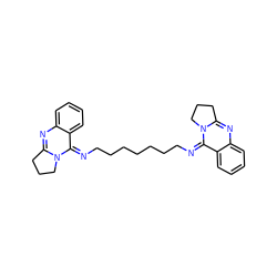 c1ccc2/c(=N/CCCCCCC/N=c3\c4ccccc4nc4n3CCC4)n3c(nc2c1)CCC3 ZINC000101097767