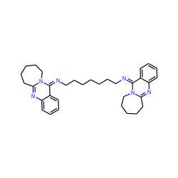 c1ccc2/c(=N/CCCCCCC/N=c3\c4ccccc4nc4n3CCCCC4)n3c(nc2c1)CCCCC3 ZINC000101060855