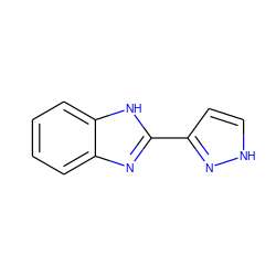 c1ccc2[nH]c(-c3cc[nH]n3)nc2c1 ZINC000005687459