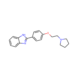 c1ccc2[nH]c(-c3ccc(OCCN4CCCC4)cc3)nc2c1 ZINC000096282675